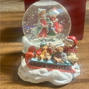San Francisco Music Box • Snow Globe • Vintage • Santa Cherish Thoughts  • Video